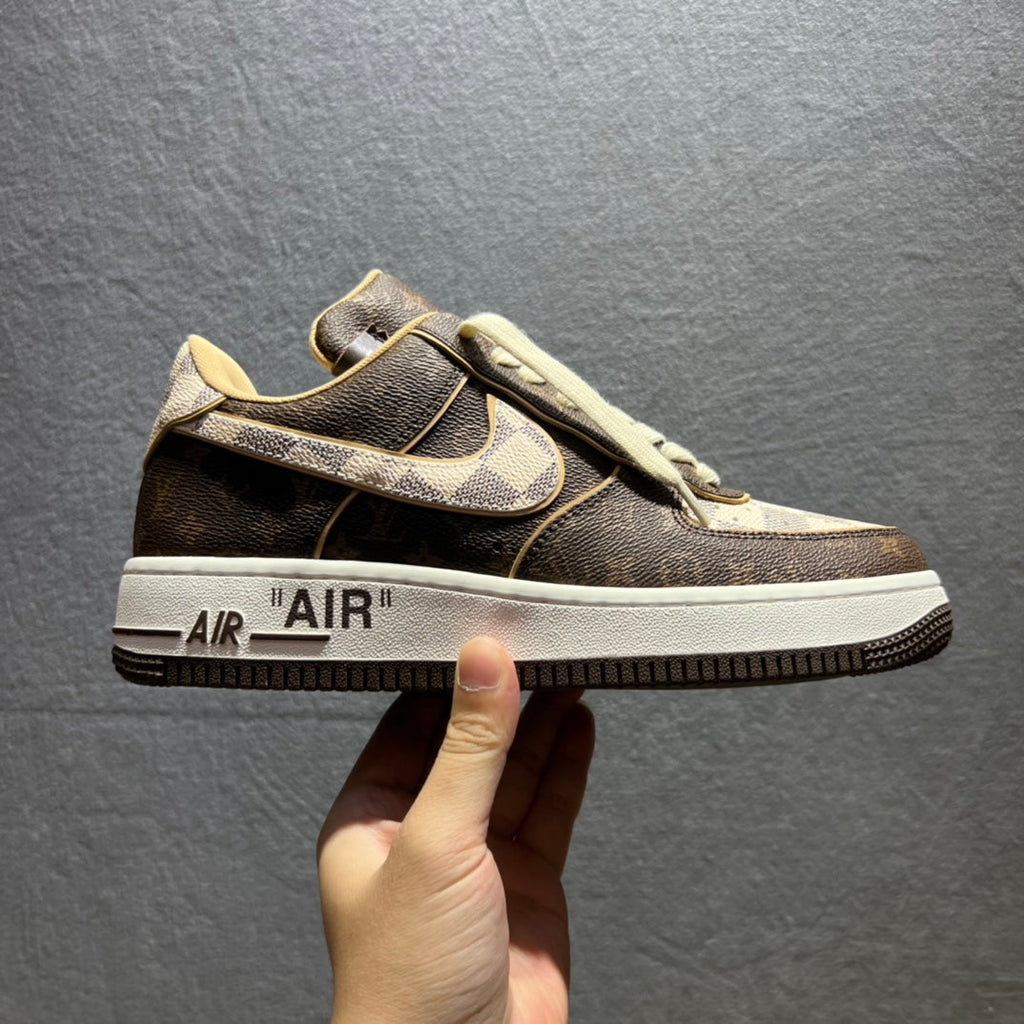 Louis Vuitton x Off-White x Nike Air Force 1 Brown