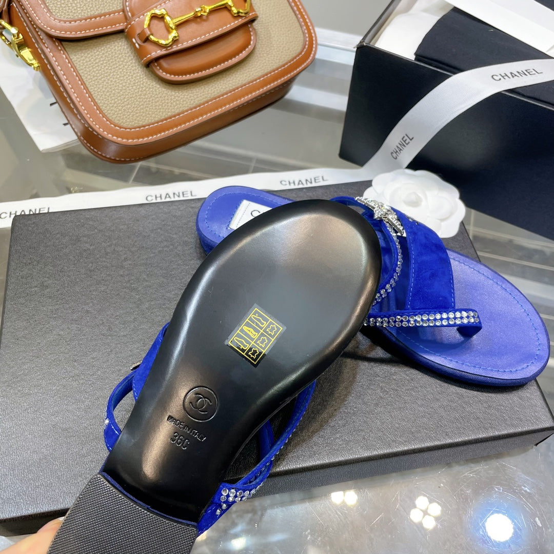 Chanel Sandals Blue
