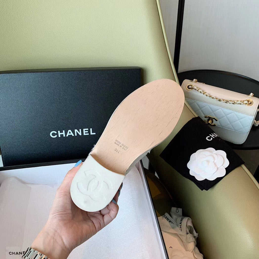 Chanel Tweed Lace Up Combat Boots Calfskin Leather Spring/Summe Collection, White