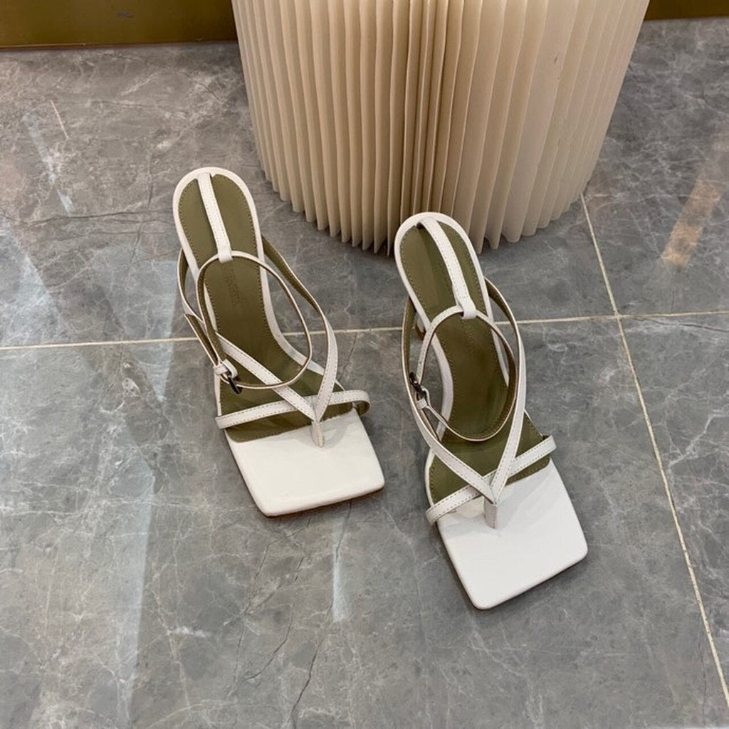 Bottega Veneta Stretch Sandals 9cm Heel Lambskin Leather Spring/Summer 2020 Collection, White