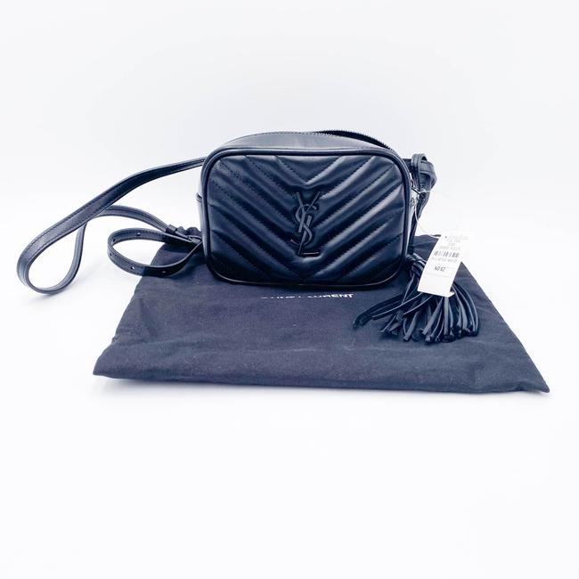 Saint Laurent Camera Belt Lou Monogram Noir Black Leather Messenger Bag