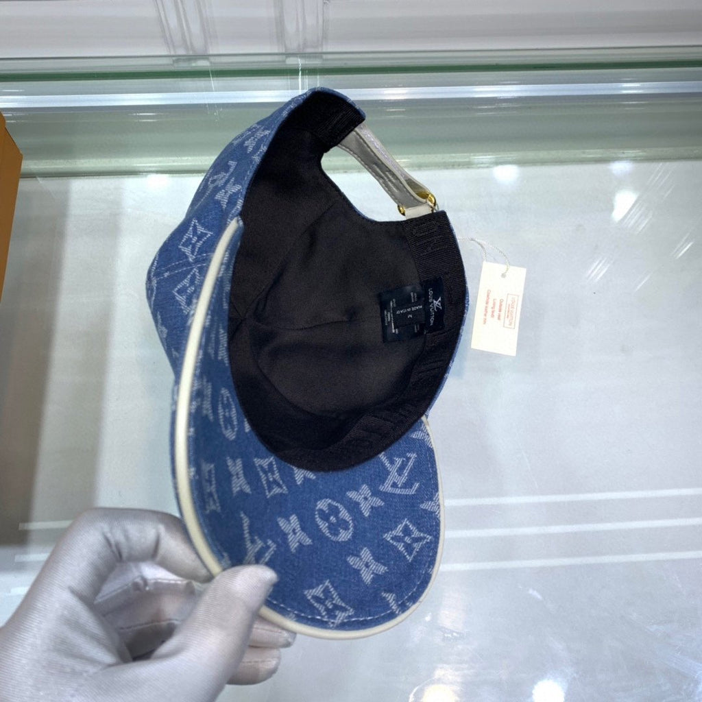 Louis Vuitton Monogram Jacquard Denim Cap Blue