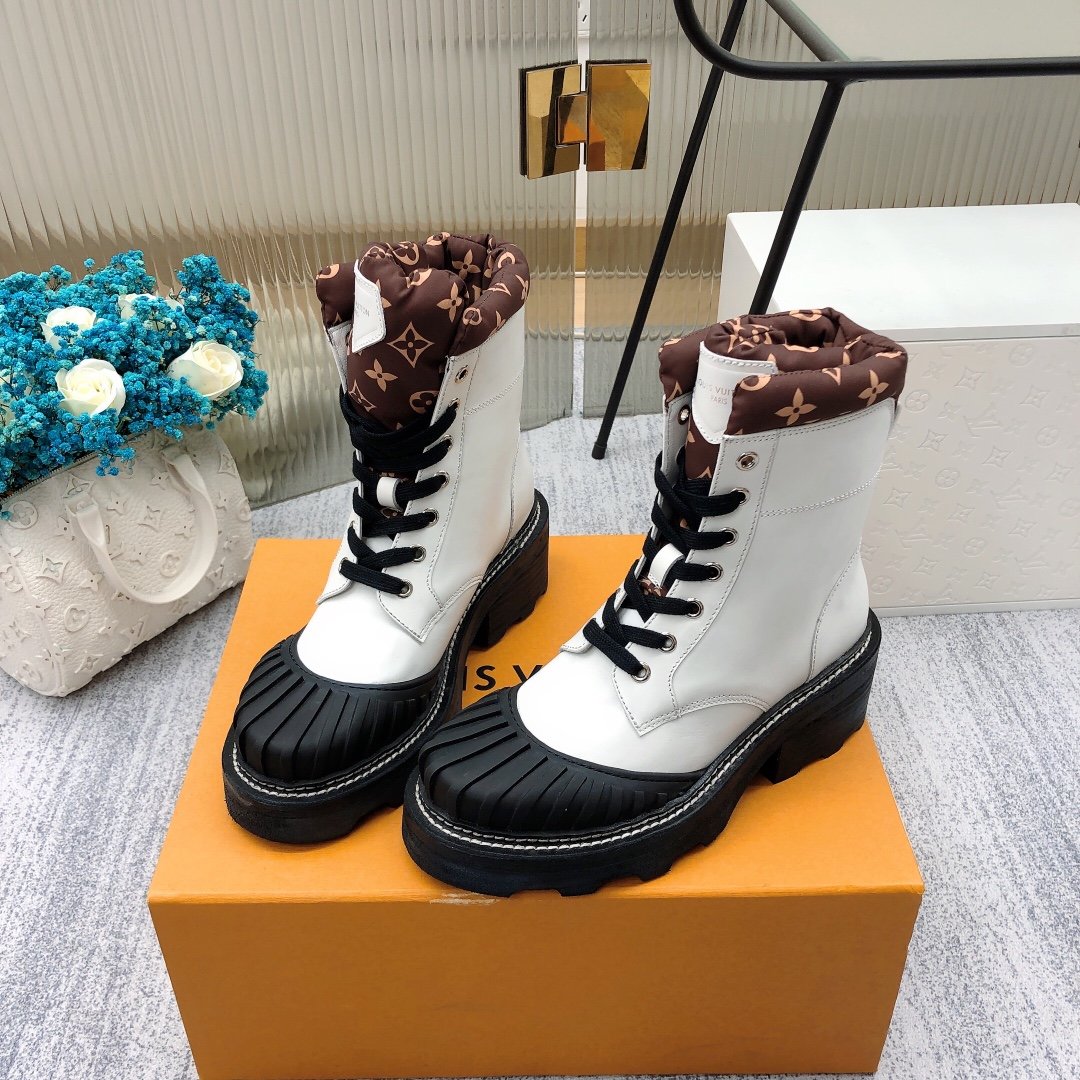 Louis Vuitton Beaubourg Ankle Boot White