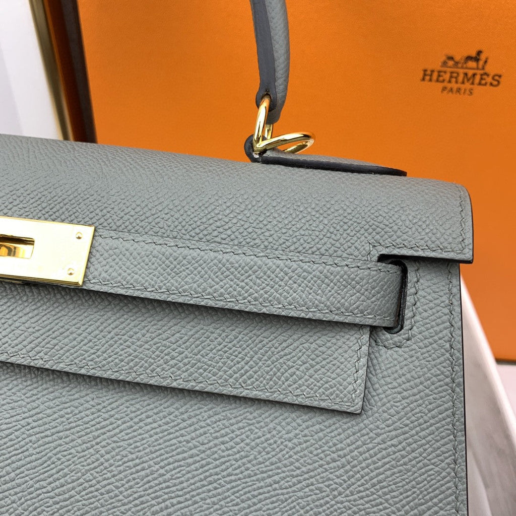 Hermes Kelly 28 Togo Gold Hardware Dark Grey