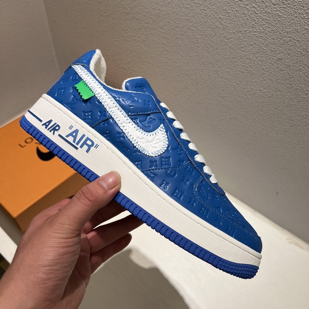 Louis Vuitton x Off-White x Nike Air Force 1 Blue