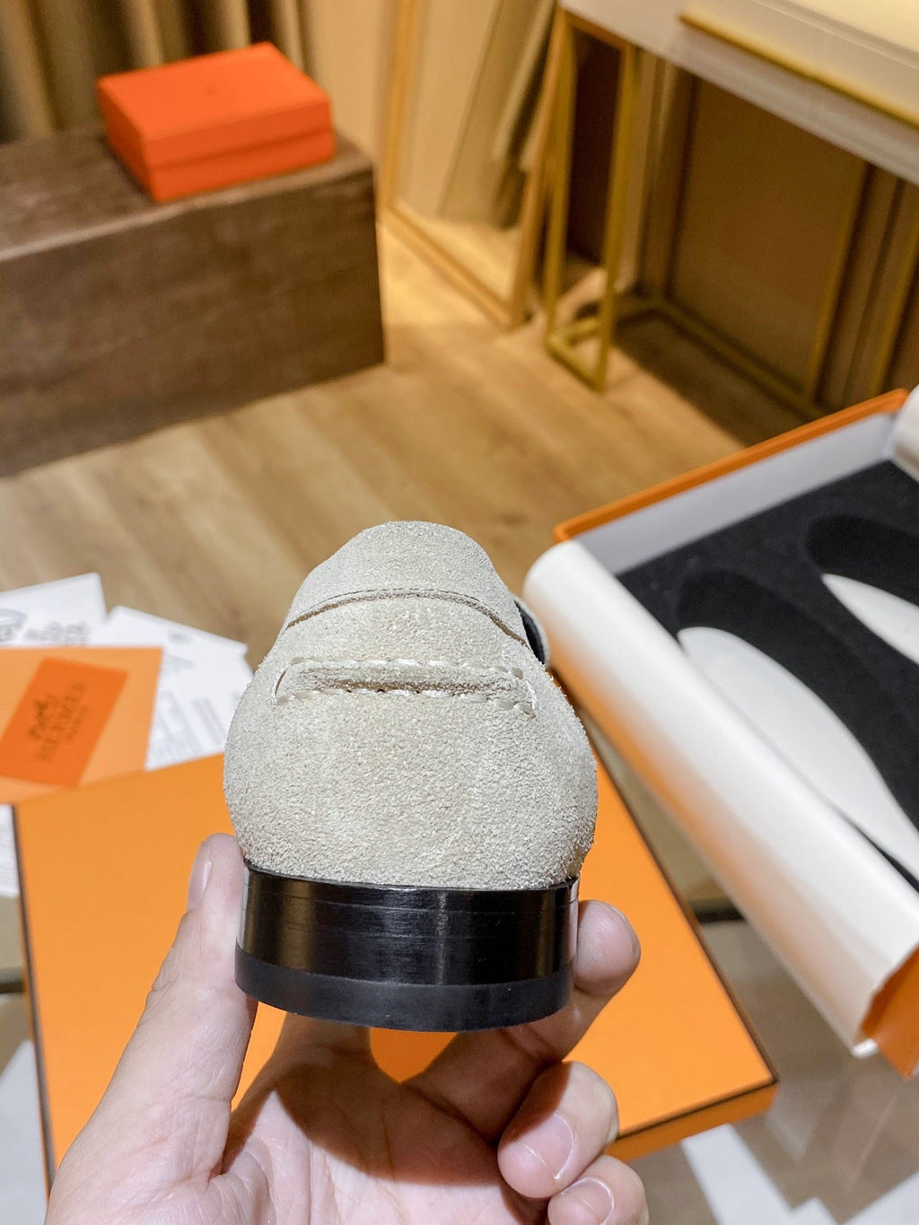 Hermes Destin Loafer Cream