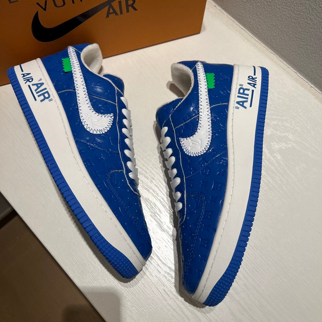Louis Vuitton x Off-White x Nike Air Force 1 Blue