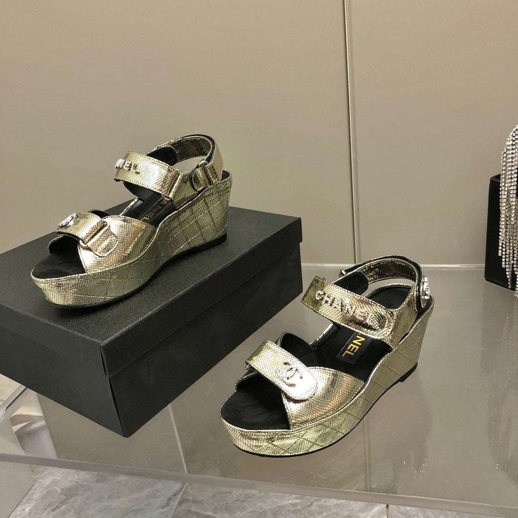 Chanel Sandals Gold