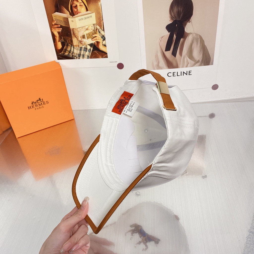 Hermes Horse Cap White