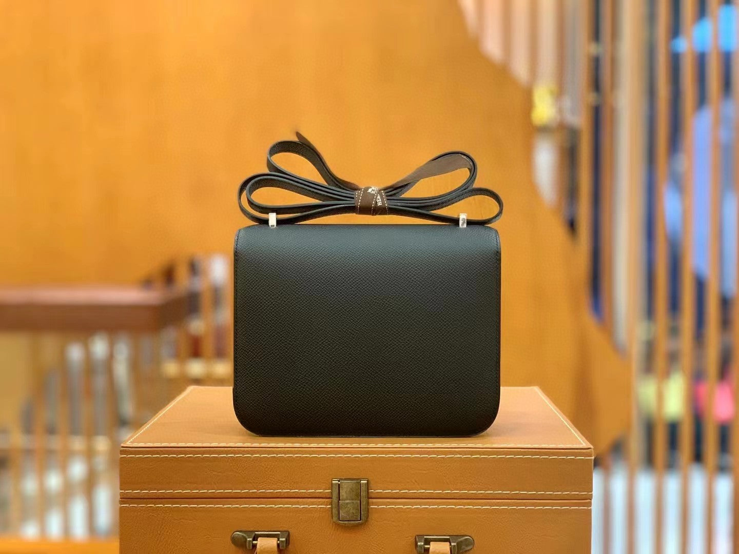 Hermes Constance Shoulder Bag 23cm Black