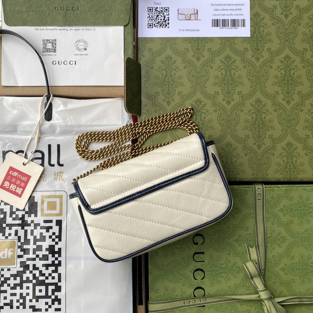 Gucci Marmont Super Mini Bag 17cm White