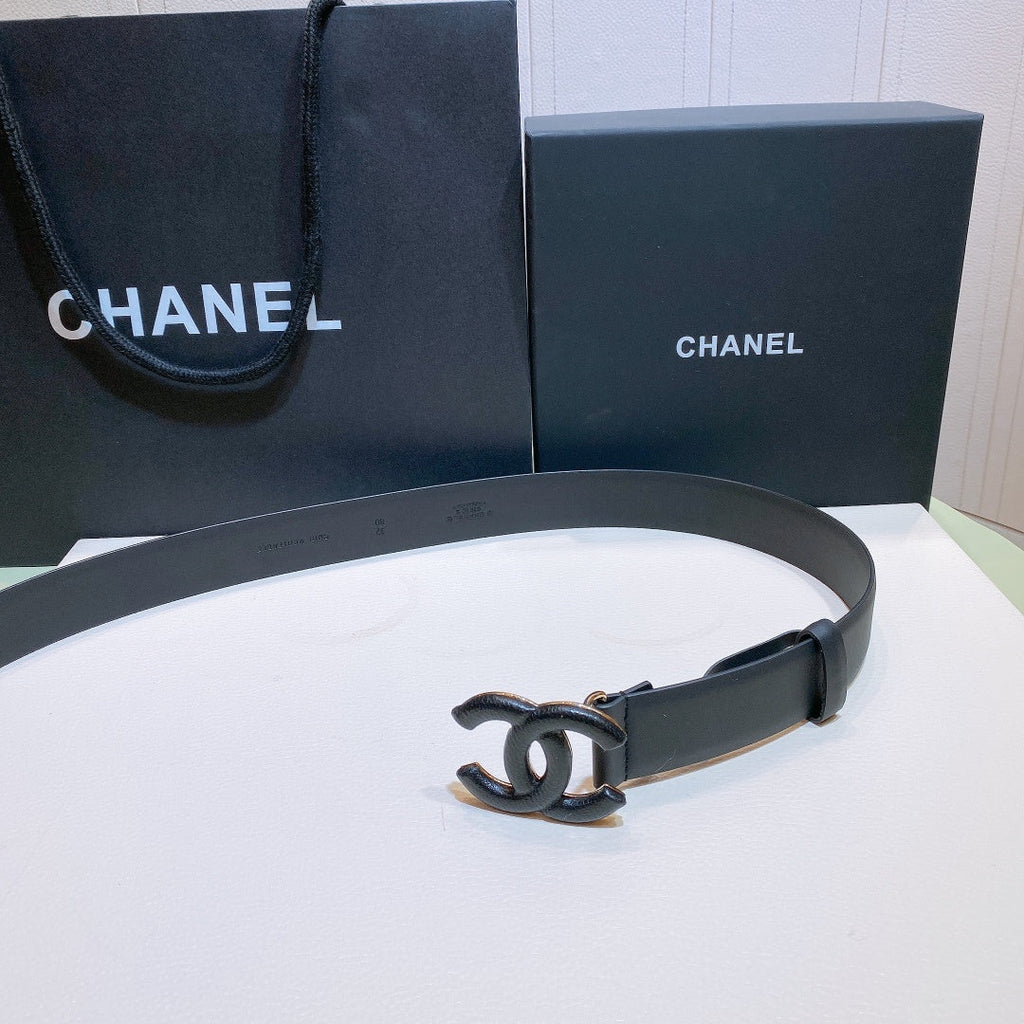 Chanel Belt With Double C Buckle Black