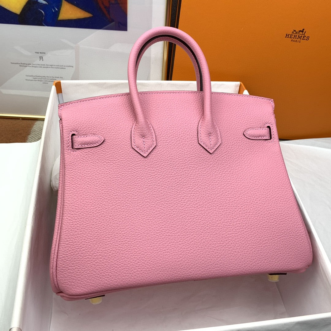Hermes Birkin 25 Nata Swift Gold Hardware Pink