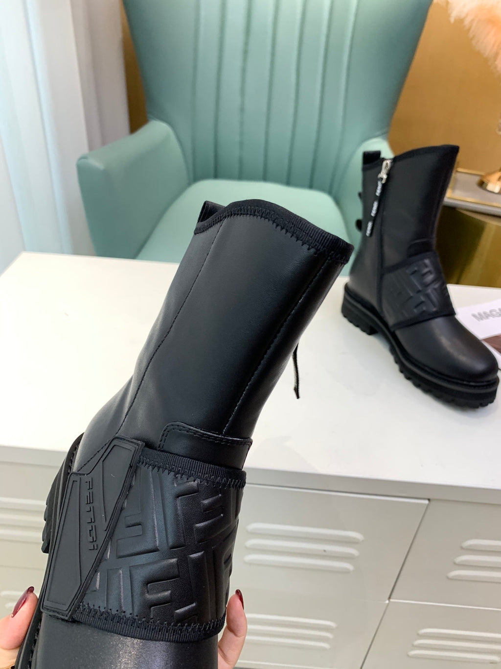 Fendi Signature Boots Black