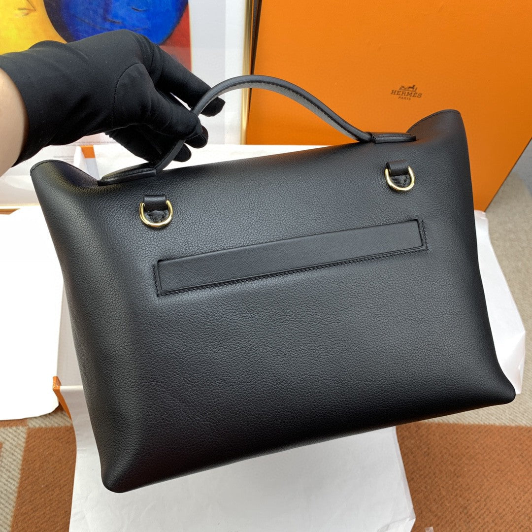 Hermes 24 24 29cm Noir Black Clémence Black