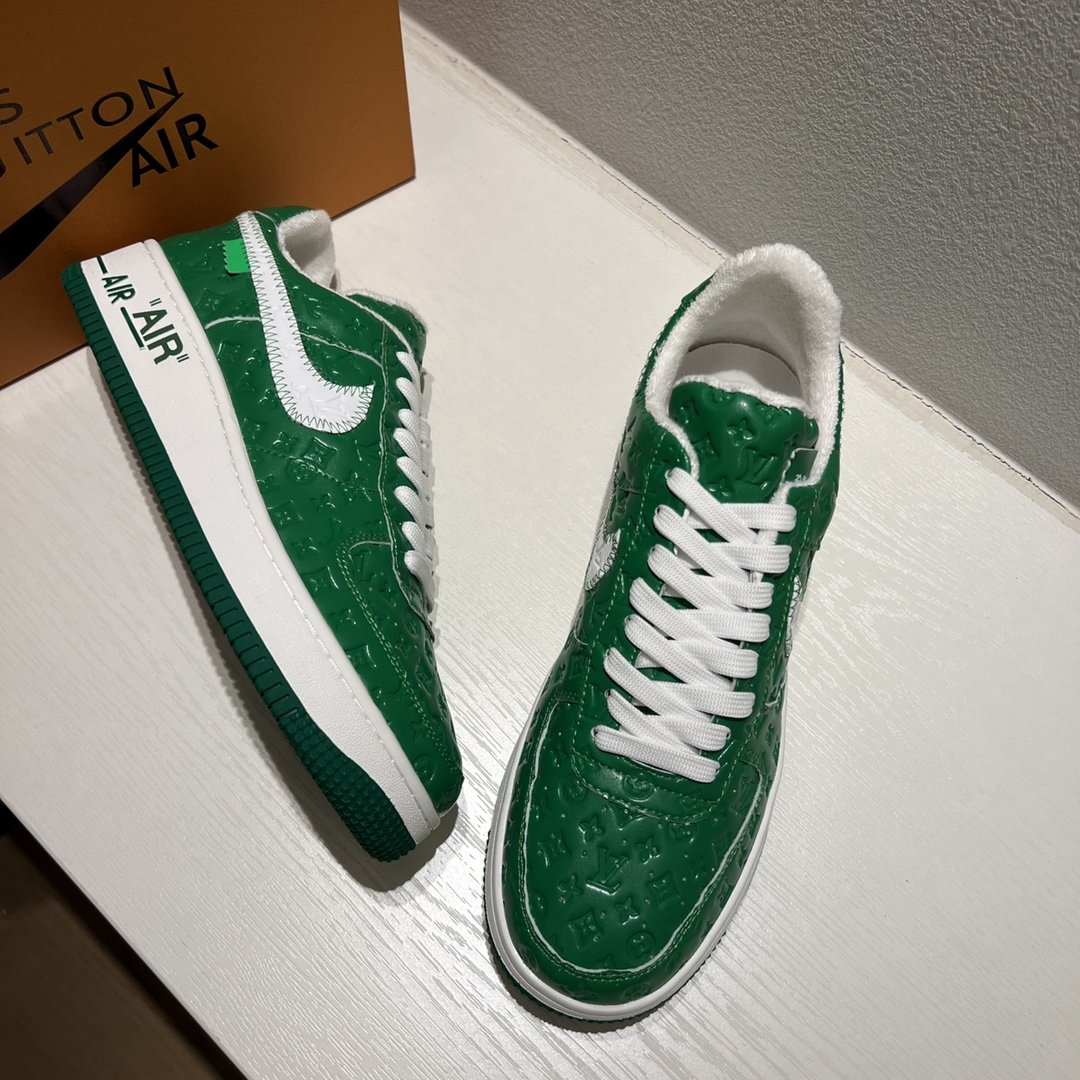 Louis Vuitton x Off-White x Nike Air Force 1 Green