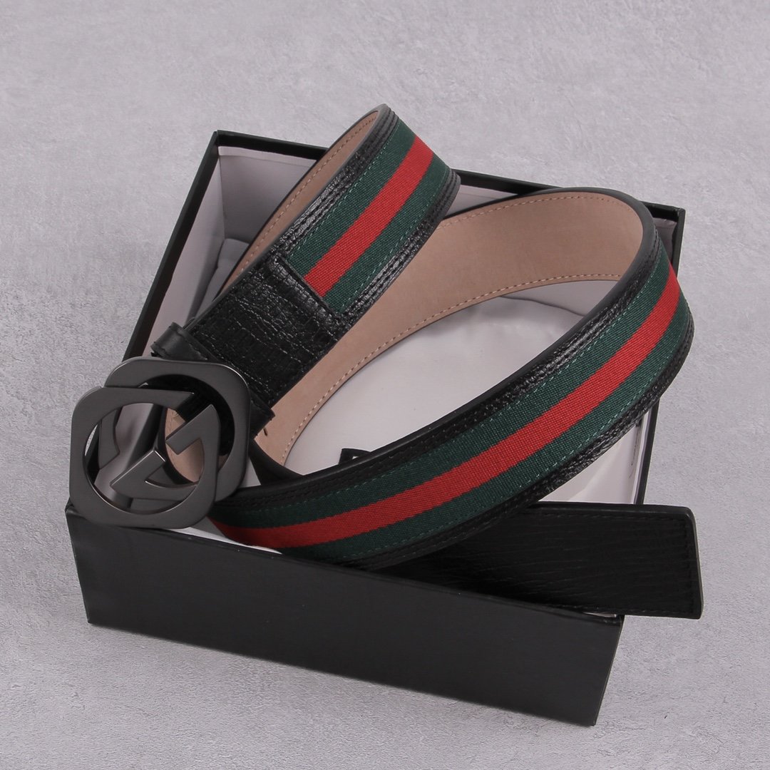 Gucci Belt With Double G Buckle Black