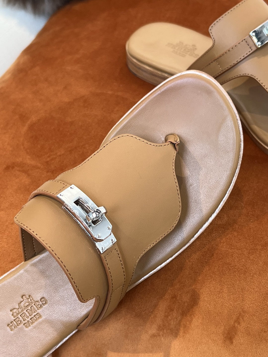 Hermes Elixir Neo Sandal Brown