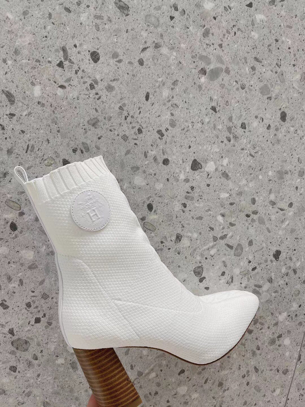 Hermes Volver 90 Ankle Boot White