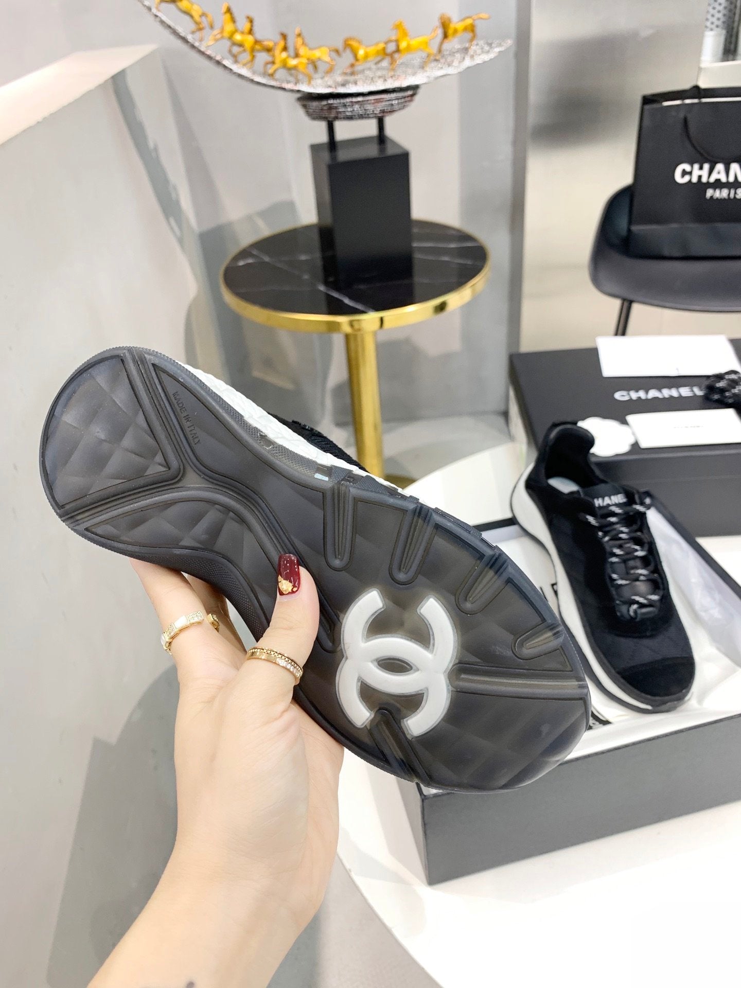 Chanel Trainers Sneakers Black