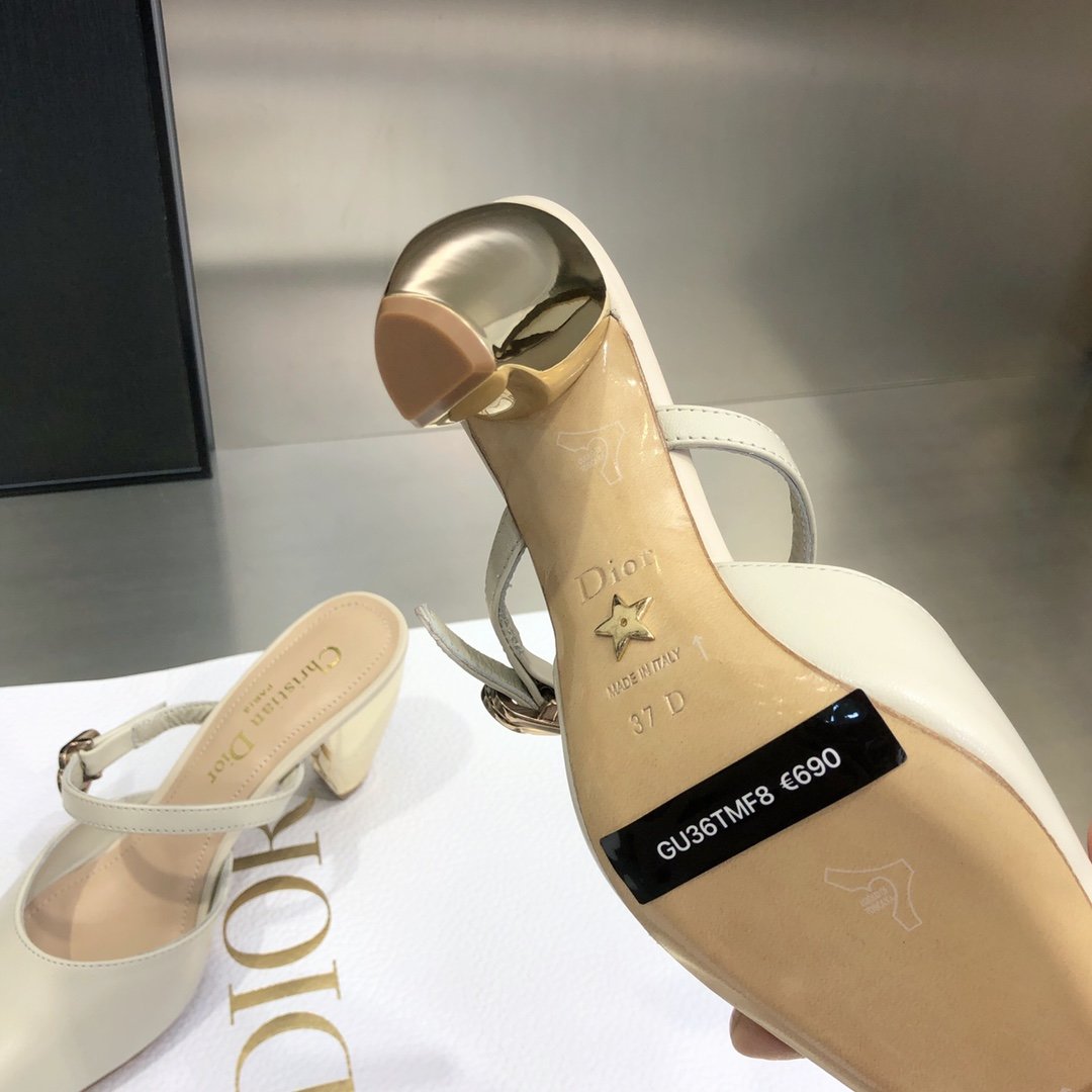 Dior Rhodes Heeled Mule Beige