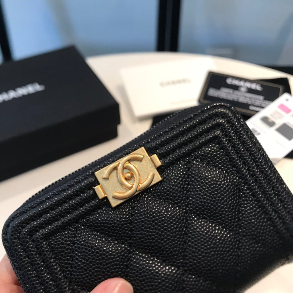 CO-CO Chanel Pocket Wallet With Gold Hardware 12cm