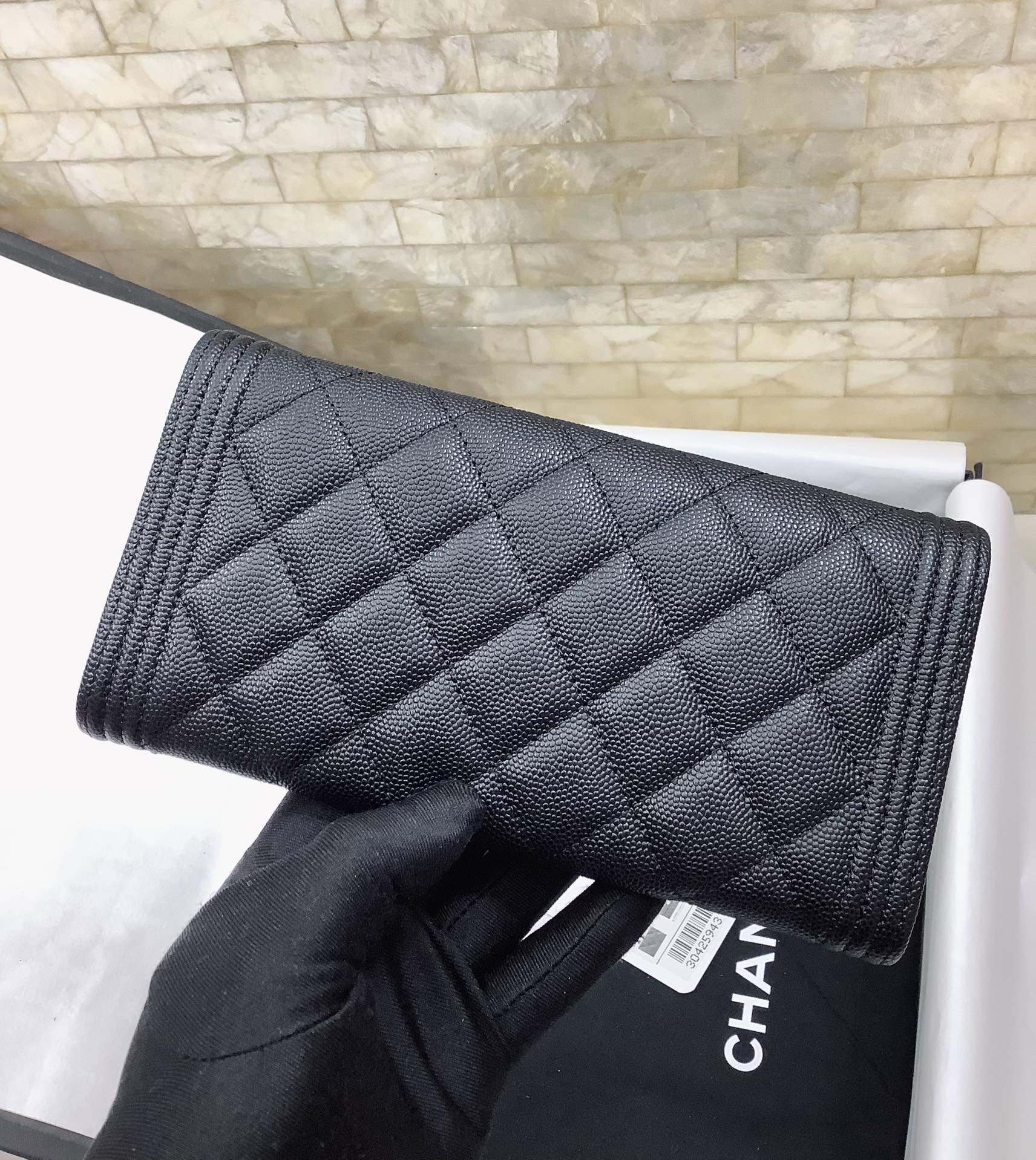 CO-CO Chanel Long Flap Wallet With Silver Hardware 20cm
