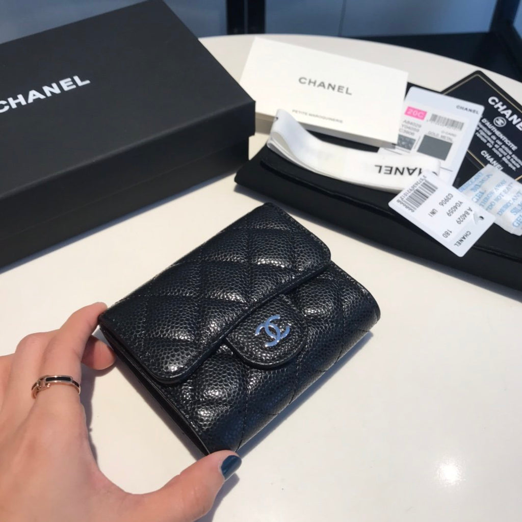 CO-CO Chanel Card Wallet With Silver Hardware 11cm