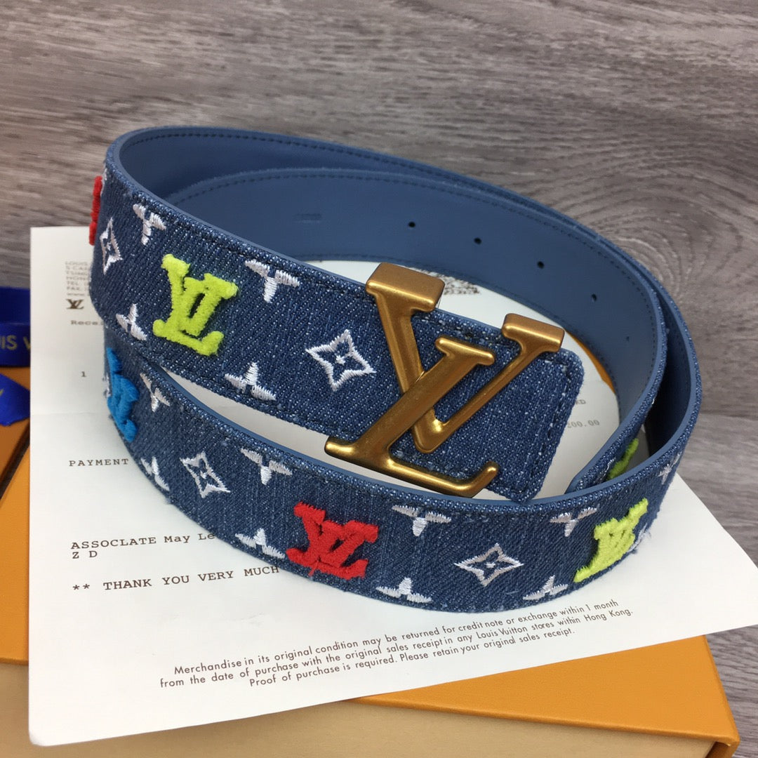 Louis Vuitton New Wave Belt Blue