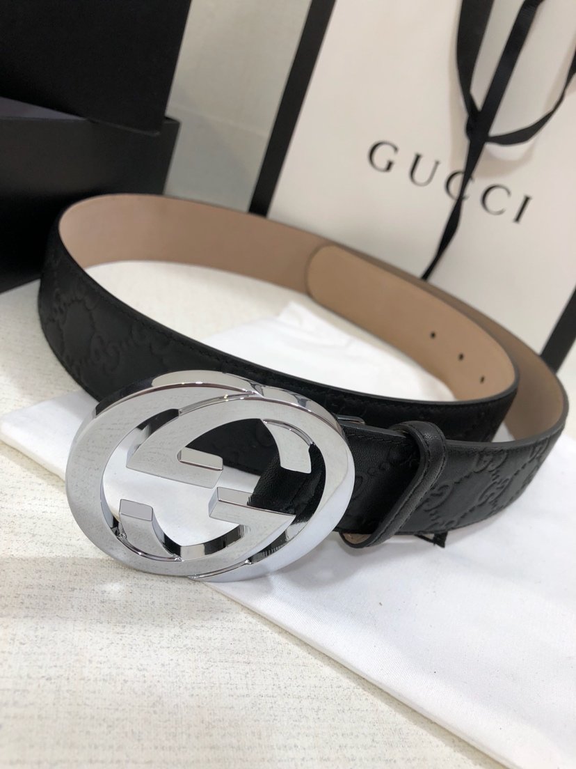 Gucci Belt With Double G Buckle Black