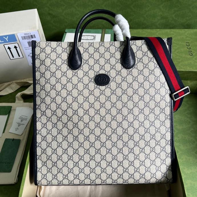 Gucci Tote Bag With Interlocking G 39cm Beige