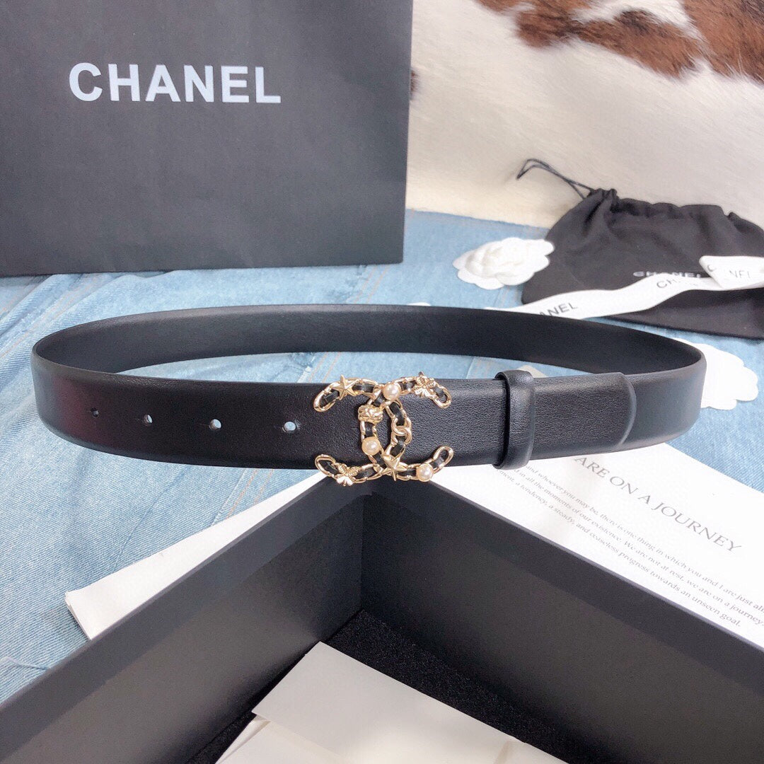 Chanel Belt With Double C Buckle