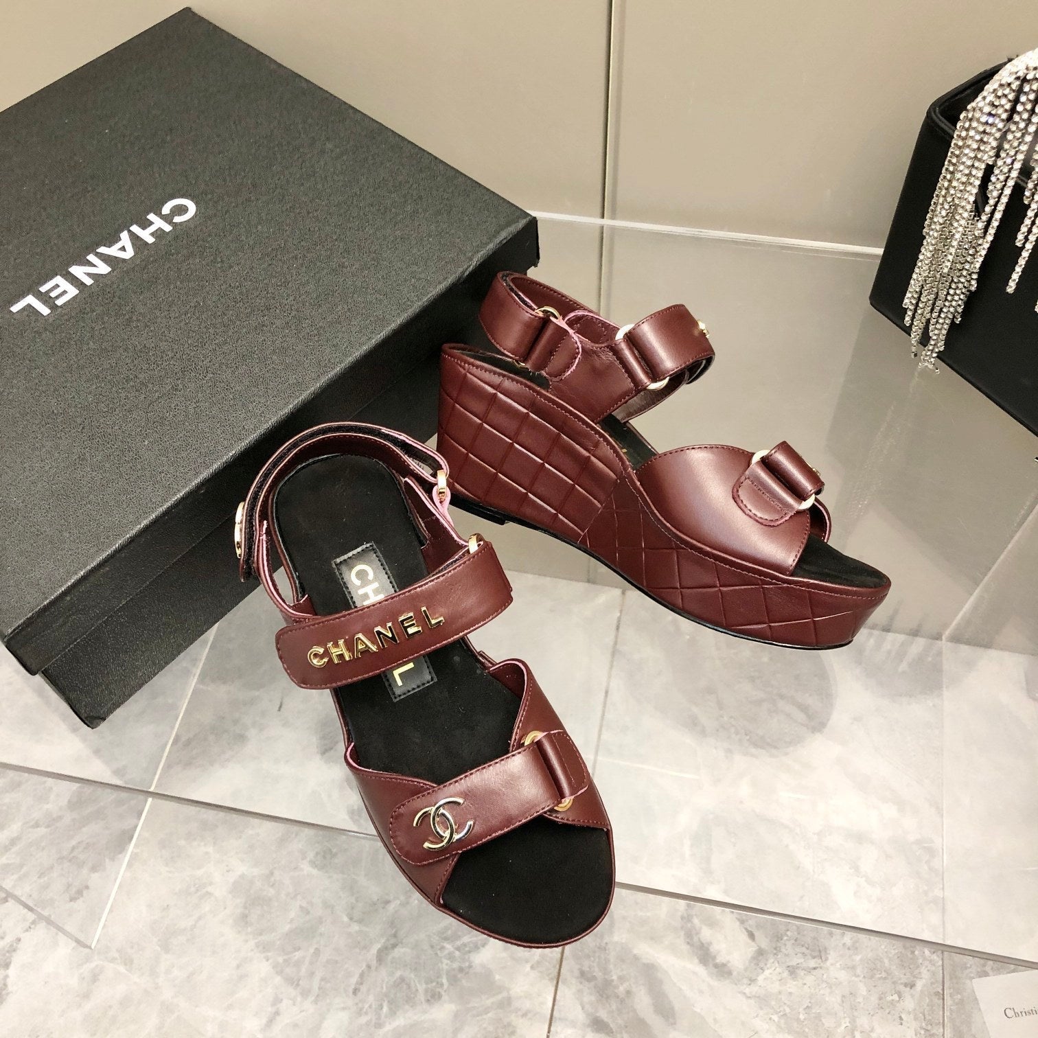 Chanel Sandals Brown