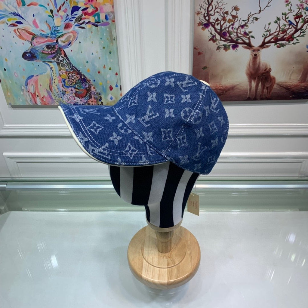 Louis Vuitton Monogram Jacquard Denim Cap Blue