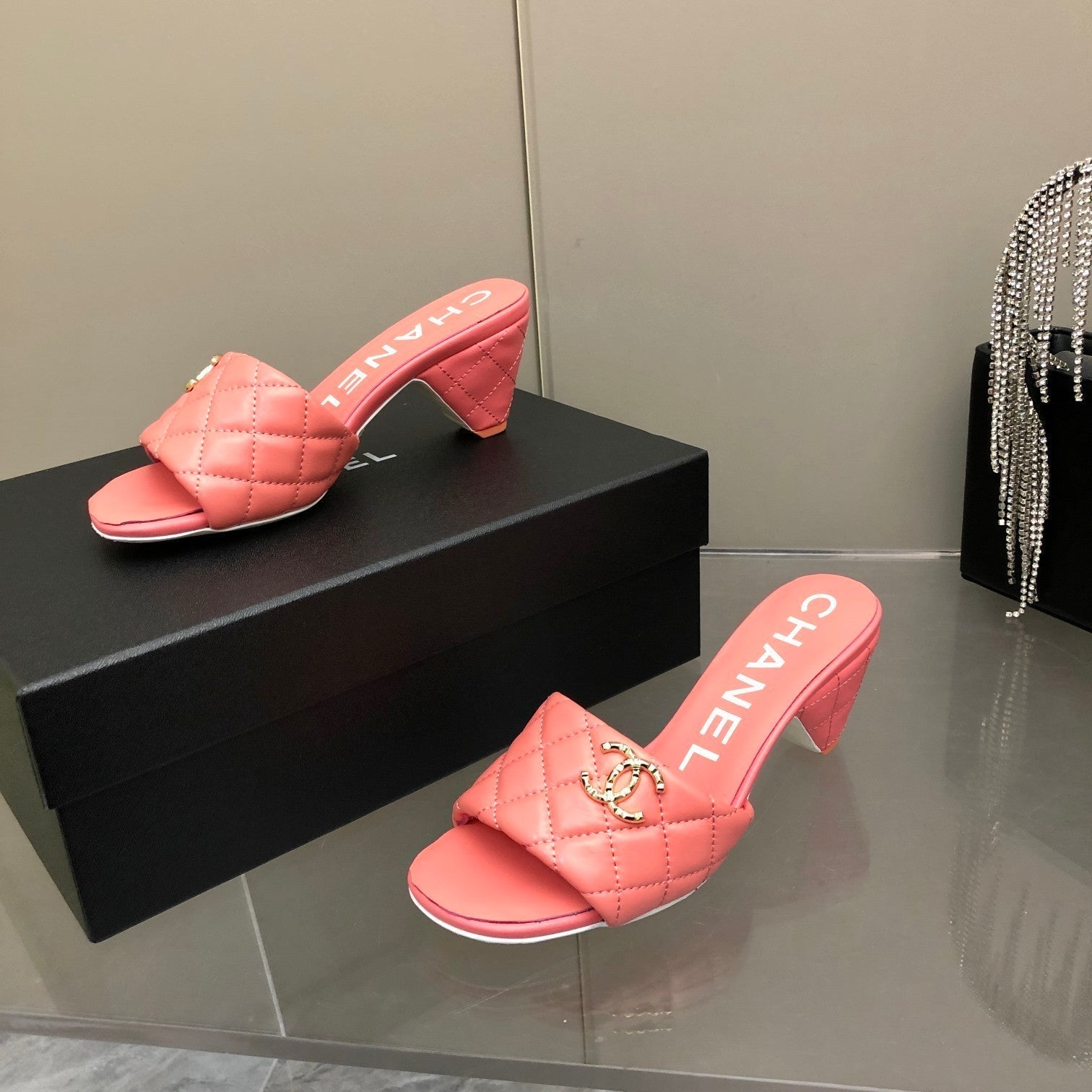 Chanel Mules Hot Pink