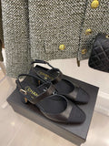 Chanel Sling Back Black