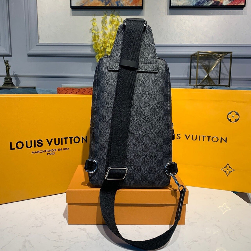 Louis Vuitton Avenue Sling Bag 32cm Damier Graphite Canvas Spring/Summer Collection M41719, Black