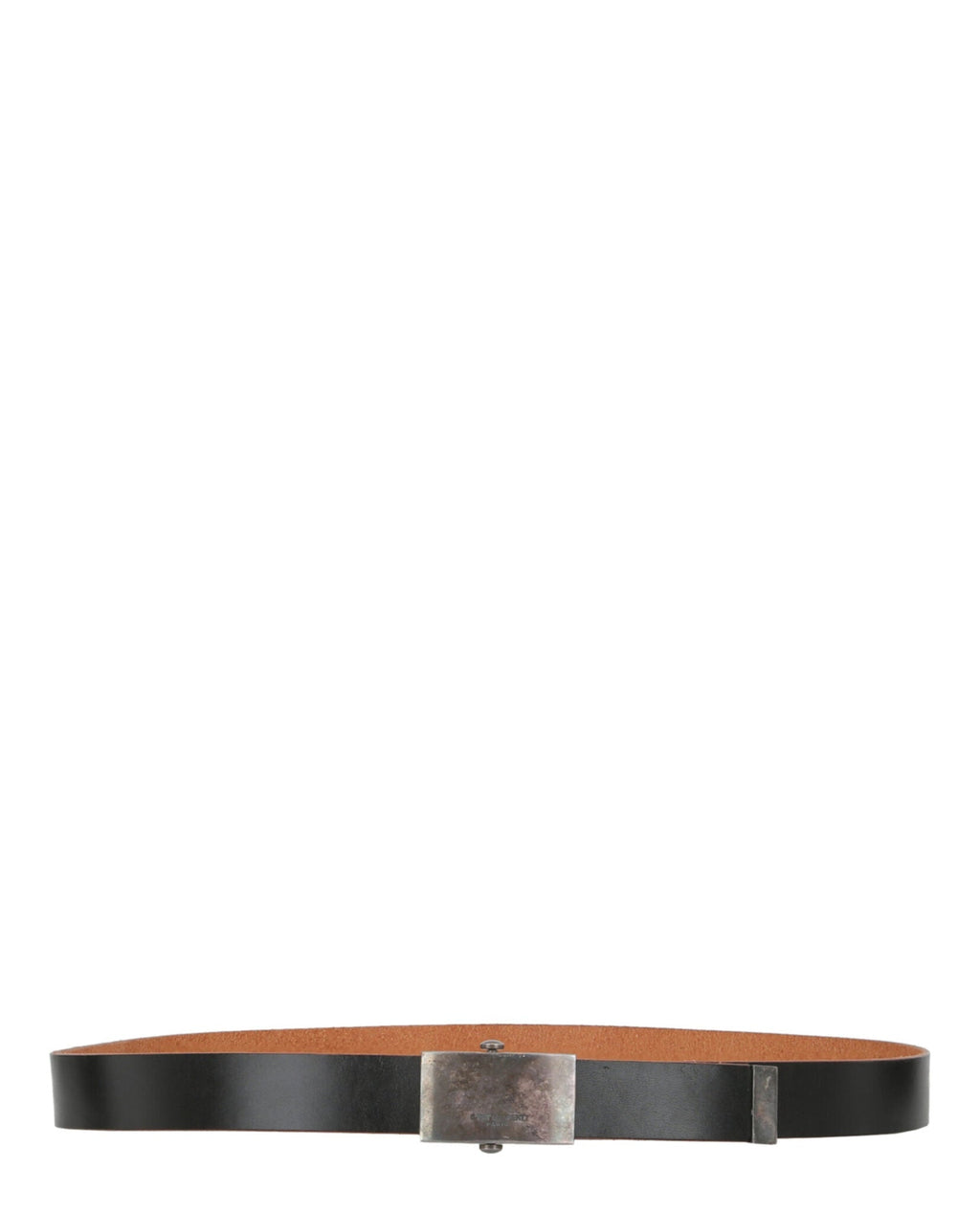 Mens Metal Buckle Leather Belt