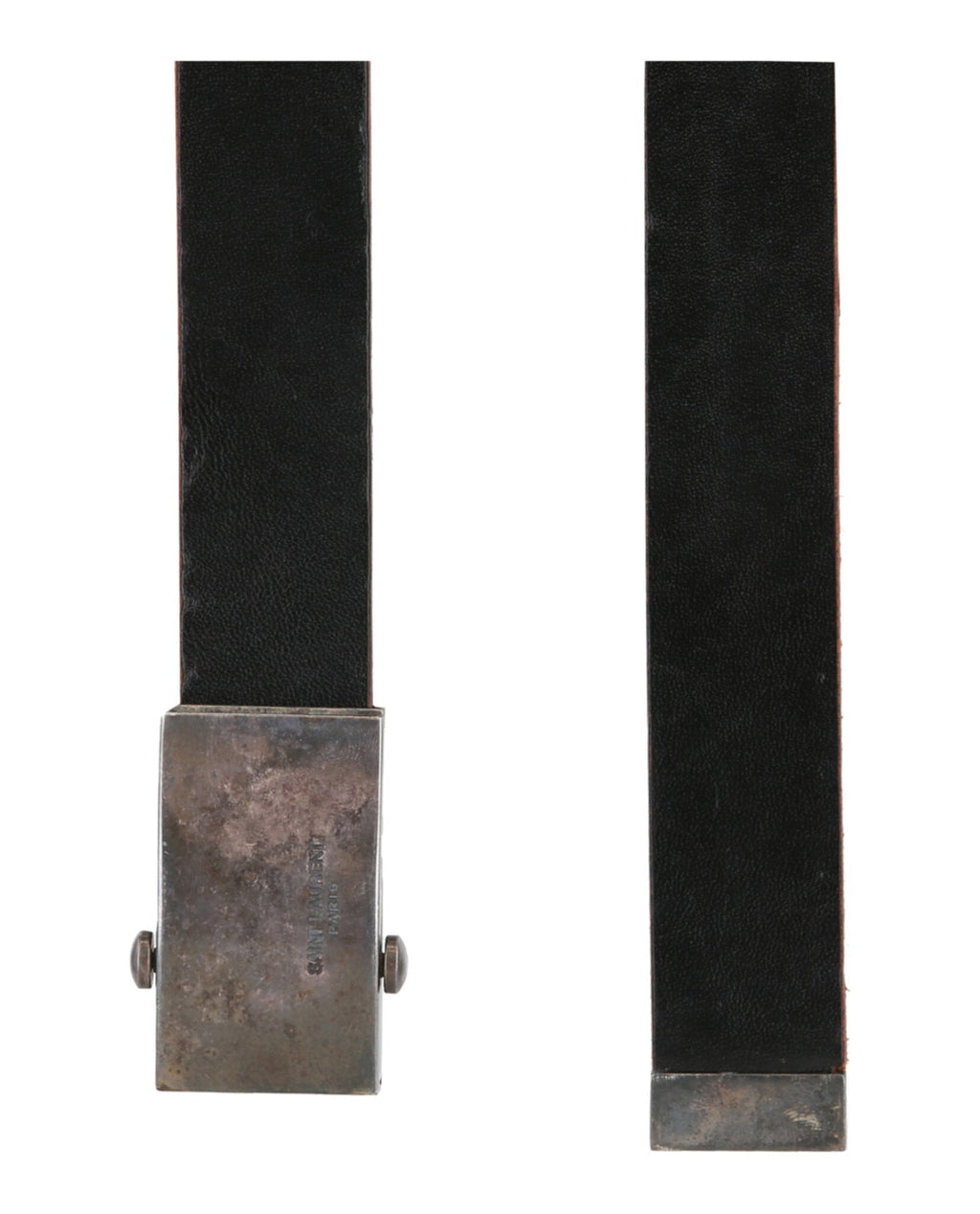 Mens Metal Buckle Leather Belt