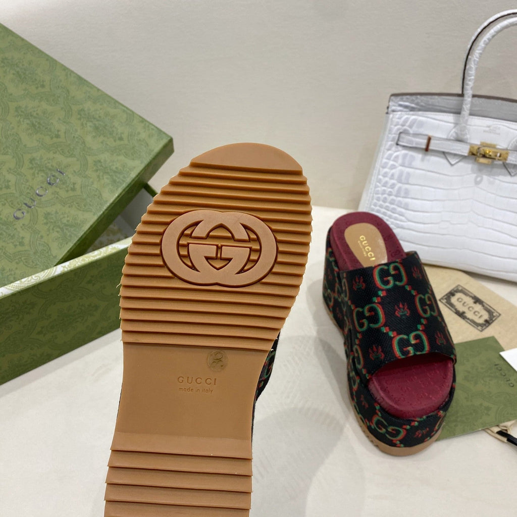 Gucci Platform Slide Sandal Black