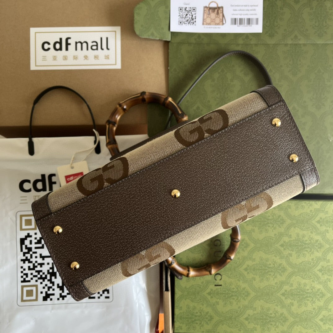 Gucci Diana Jumbo GG Small Tote Bag 27cm Brown