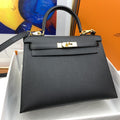Hermes Kelly 28 Togo Gold Hardware Black