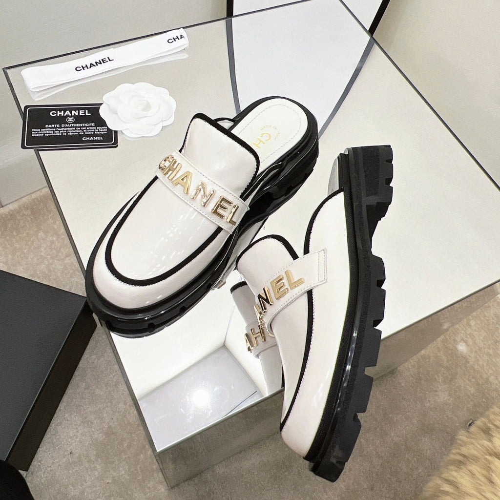 Chanel Mule White