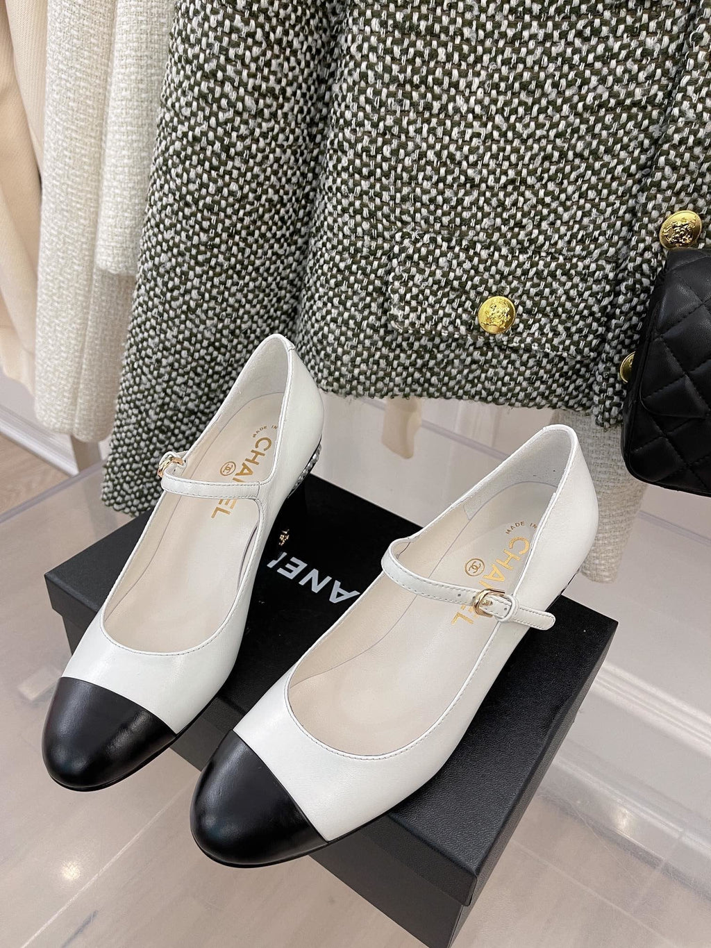 Chanel Open Shoes White