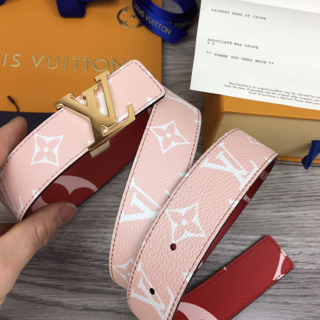 Louis Vuitton LV Initiales Belt Red
