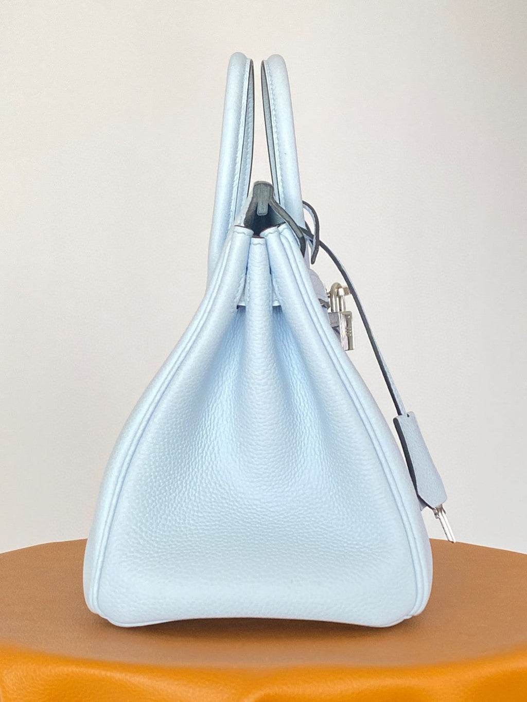 Hermes Birkin 25 Nata Swift Silver Hardware Light Blue