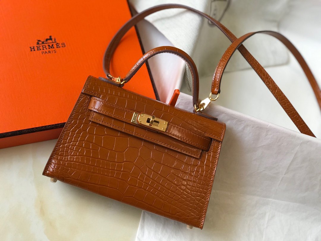 Hermes Kelly 19cm Brown