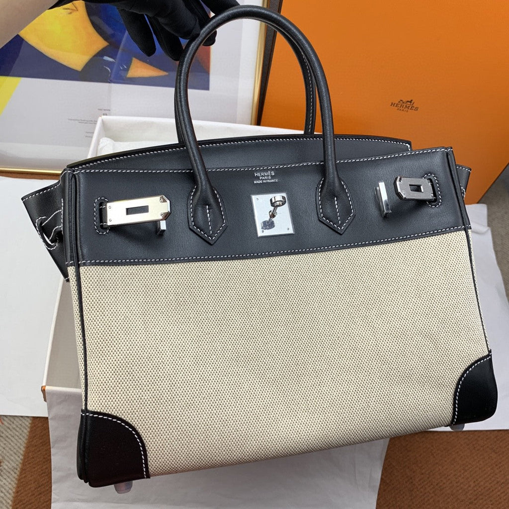 Hermes Birkin 30 Nata Swift Silver Hardware Bi Color