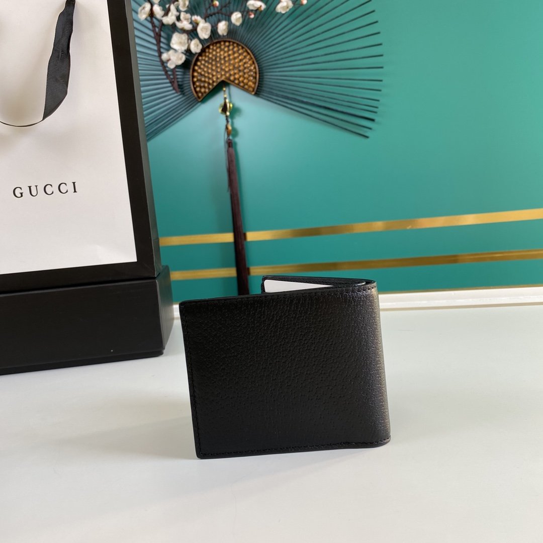 Gucci Bee Logo Black Wallet 11cm