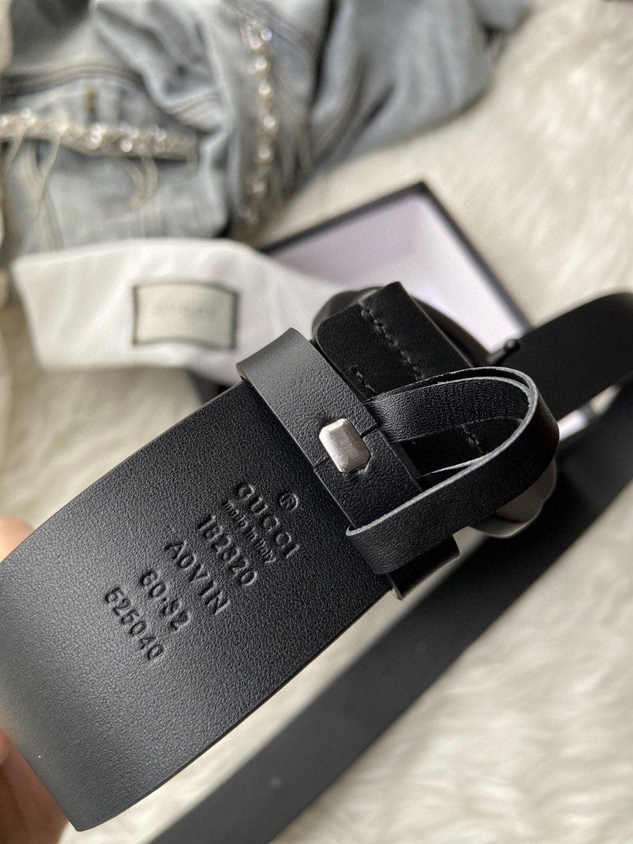 Gucci Belt With Double G Buckle Black